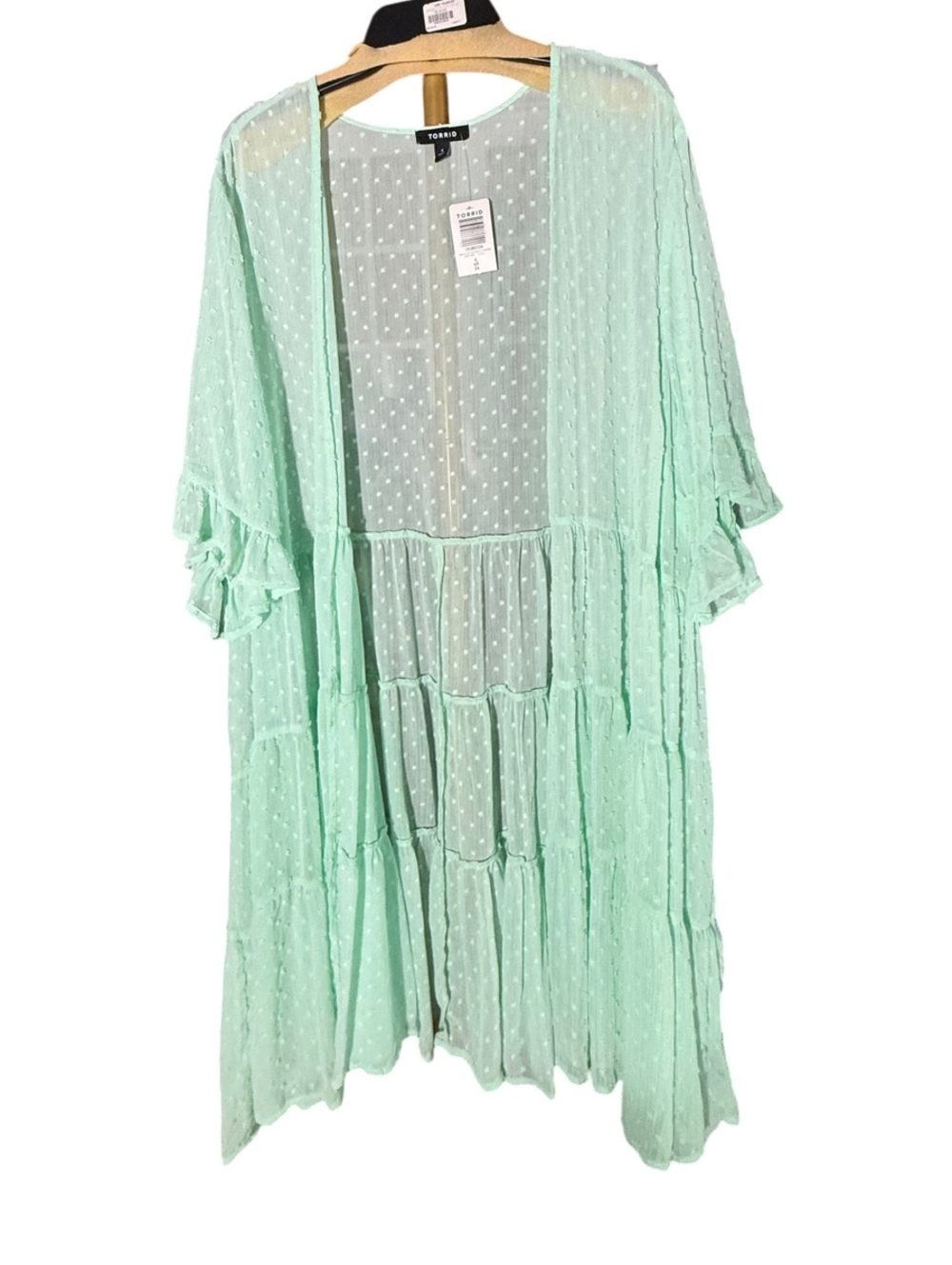 NWT Torrid Mint Clip Dot Duster 4X